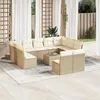 Image de Salon de jardin modulable VIDAXL rotin beige 12 pieces