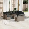 Image de vidaXL Salon de Jardin avec Coussins 13 pcs, Canapés de Patio, Ensemble de Meubles, Mobilier de Terrasse Extérieur, Noir 3260606