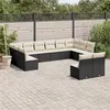 Image de vidaXL Salon de jardin 12 pcs avec coussins noir résine tressée 3250205