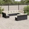 Image de vidaXL Ensemble à Manger de Jardin avec Coussins 13 pcs, Table et Chaises à Dossier Rabattable, Meubles d'Extérieur Patio 3211308