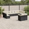 Image de vidaXL Salon de jardin 12 pcs avec coussins noir résine tressée 3250265