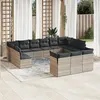 Image de vidaXL Salon de Jardin avec Coussins 10 pcs, Canapés de Terrasse, Ensemble de Meubles de Patio, Mobilier d'Extérieur, Noir 3271918