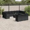 Image de Salon de jardin modulable Vidaxl 14 pieces resine tressee noir 62.0 x 62 x 69 cm