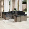 Image de Salon de jardin modulable GENERIQUE gris 14 pieces 12 personnes 62 x 62 x 69 cm resine tressee