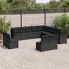 Image de vidaXL 13-delige Loungeset met kussens poly rattan zwart3250324