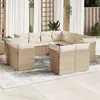 Image de Salon de jardin modulable Vidaxl resine tressee beige 11 pieces 62.0 x 62 x 69 11 personnes