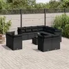Image de vidaXL 12-delige Loungeset met kussens poly rattan zwart3250354