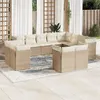 Image de vidaXL 12-delige Loungeset met kussens poly rattan beige3250367