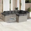 Image de vidaXL Salon de Jardin avec Coussins 12 pcs, Canapés avec Pieds Réglables, Ensemble de Meubles d'Extérieur Patio Terrasse, 3223906