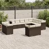 Image de vidaXL Salon de Jardin avec Coussins 10 pcs, Canapés de Terrasse, Ensemble de Meubles de Patio, Mobilier d'Extérieur, Gris 3256963