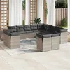 Image de vidaXL Salon de Jardin avec Coussins 12 pcs, Canapés de Patio, Ensemble de Meubles, Mobilier de Terrasse Extérieur, Beige 3260658