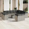 Image de vidaXL Salon de Jardin avec Coussins 11 pcs, Canapés de Terrasse, Ensemble de Meubles de Patio, Mobilier d'Extérieur, Noir 3273687