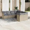 Image de vidaXL Salon de jardin avec coussins 8 pcs beige résine tressée 3250428
