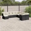 Image de Salon de jardin modulable Vidaxl resine tressee noir 11 pieces 62.0 x 62 x 69 11 personnes