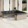 Image de vidaXL Salon de Jardin avec Coussins 12 pcs, Canapés de Terrasse, Ensemble de Meubles de Patio, Mobilier d'Extérieur, Beige 3260596