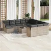 Image de vidaXL Salon de Jardin avec Coussins 13 pcs, Canapés avec Pieds Réglables, Ensemble de Meubles d'Extérieur Patio Terrasse, 3250479