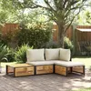 Image de Salon de jardin Vidaxl 4 pieces bois massif 68 x 68 x 64 cm