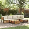 Image de Salon de jardin GENERIQUE bois massif 6 pieces 68 x 68 x 64 cm