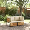 Image de Salon de jardin Vidaxl bois massif 2 pieces 68.0 x 68 x 64