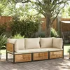 Image de Salon de jardin Vidaxl bois massif 3 pieces 68 x 68 x 64 cm