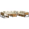 Image de Salon de jardin Vidaxl marron bois massif 9 pieces 68.0 x 68 x 64 cm