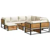 Image de Salon de jardin Vidaxl marron bois massif 10 pieces 68.0 x 68 x 64 cm