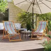 Image de Chaises de plage pliables lot de 2 multicolore tissu