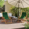 Image de vidaXL Chaises de plage pliables lot de 2 vert tissu3214485