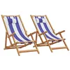 Image de Lot de 2 chaise longue GENERIQUE en bois massif L. 127 cm H. 93 cm pliable