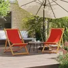 Image de vidaXL Lot de 2 Chaises de Plage Pliables, Sièges de Terrasse, Chaises de Balcon, Meubles de Patio Camping Jardin Extérieur, 3214491