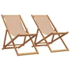 Image de Lot de 2 chaise longue GENERIQUE en bois massif L. 112 cm H. 112 cm pliable