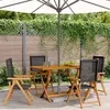 Image de vidaXL Chaises inclinables de jardin lot de 4 noir rotin bois massif, siège de jardin, chaise de patio, chaise à manger de 3214520