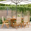 Image de Chaises inclinables de jardin lot de 6 beige rotin bois massif
