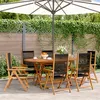 Image de vidaXL Chaises inclinables de jardin lot de 6 noir bois massif acacia, siège de jardin, chaise de patio, chaise à manger de 3214530