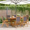 Image de vidaXL Chaises inclinables de jardin lot de 6 tissu et bois massif3214542