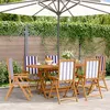 Image de Chaises inclinables de jardin lot de 6 tissu et bois massif
