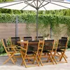 Image de vidaXL Chaises de jardin pliantes lot de 8 noir bois d'acacia massif, siège de jardin, chaise de patio, chaise à manger de 3214567