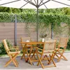 Image de Chaises de jardin pliantes lot de 4 beige bois d acacia massif