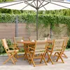 Image de Chaises de jardin pliantes lot de 6 beige bois d acacia massif