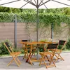 Image de vidaXL Chaises de jardin pliantes lot de 4 noir bois d'acacia massif, siège de jardin, chaise de patio, chaise à manger de 3214601