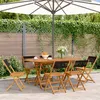 Image de vidaXL Chaises de jardin pliantes lot de 6 noir bois d'acacia massif, siège de jardin, chaise de patio, chaise à manger de 3214602