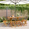 Image de Chaises de jardin pliables lot de 8 gris bois d acacia massif