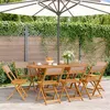 Image de Chaises de jardin pliantes lot de 8 taupe tissu et bois massif