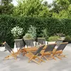 Image de vidaXL Tuinstoelen 8 st inklapbaar massief acaciahout grijs3214633