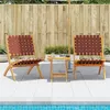 Image de vidaXL Tuinstoelen 2 st inklapbaar met tafel massief hout rood3214220