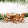 Image de vidaXL Chaises de jardin pliantes lot de 6 51x66x95 cm bois d'acacia, siège de jardin, chaise de patio, chaise à manger de 3214472