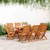 Image de Salon de jardin GENERIQUE - Lot de 8 pièces - Bois massif marron