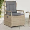 Image de vidaXL Chaises inclinables de jardin lot de 2 beige résine tressée, fauteuil de jardin inclinable, fauteuil inclinable de 368664