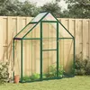 Image de vidaXL Tuinkas met basisframe 169x58x195 cm aluminium groen4005817
