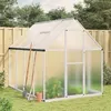 Image de vidaXL Tuinkas met basisframe 224x169x195 cm aluminium zilverkleurig4005834